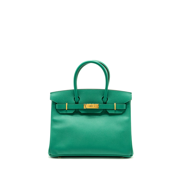 Hermes Birkin 30 Epsom Vert Jade GHW stamp Z
