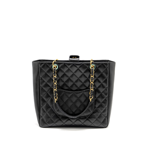 Chanel Petit Shopping Tote Bag Caviar Black GHW