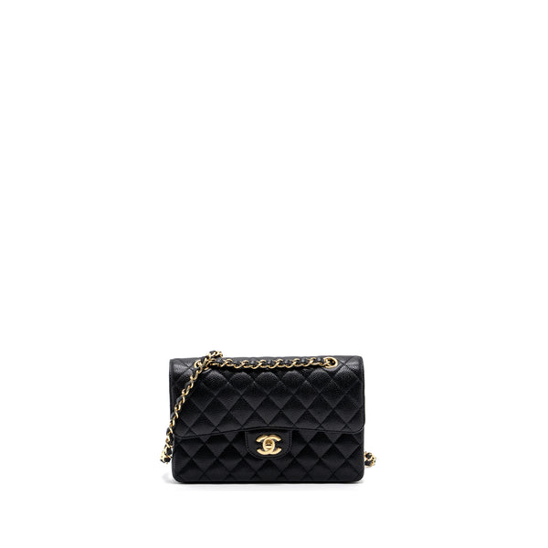 Chanel small classic double flap bag caviar black GHW