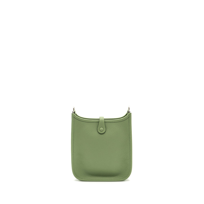 Hermes Mini Evelyn Clemence Vert Criquet SHW Stamp B
