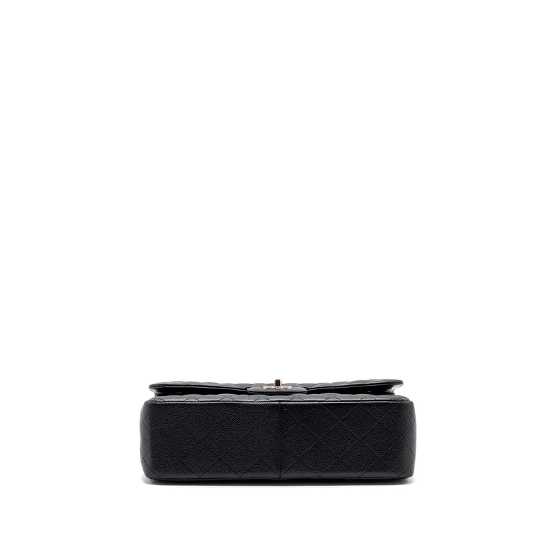 CHANEL JUMBO CLASSIC DOUBLE FLAP Caviar BLACK SHW