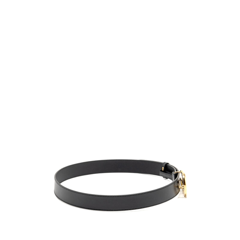 Gucci Size 90 GG Marmont Thin Belt Leather Black GHW