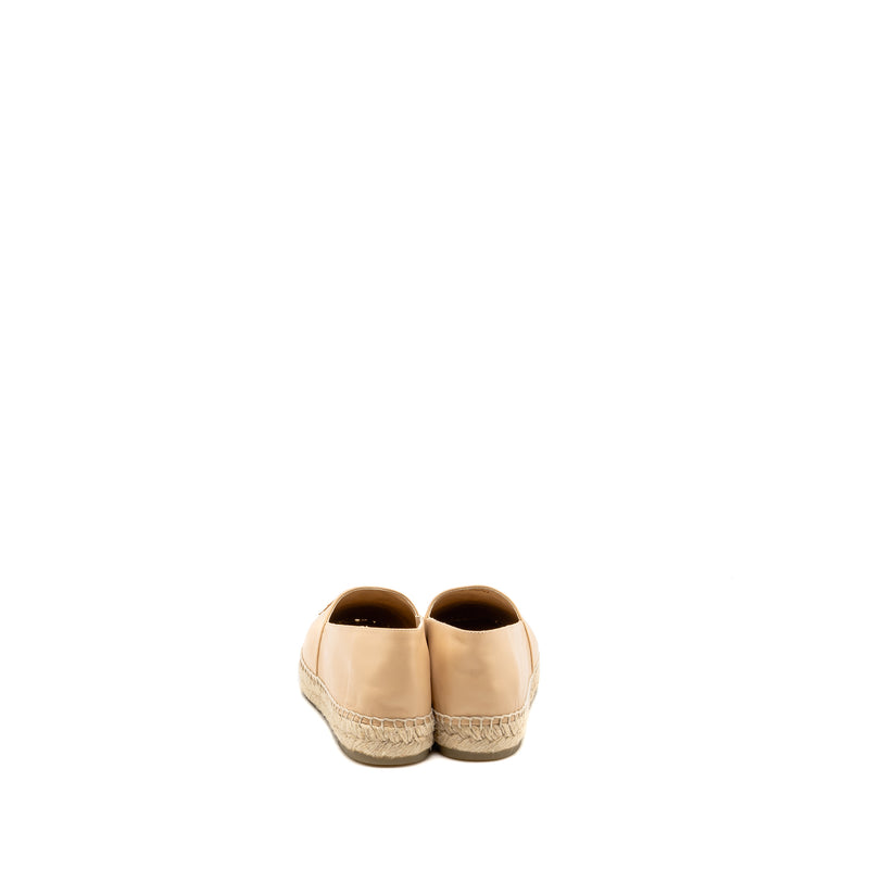 Chanel Size 40 Espadrilles Lambskin Beige/Black