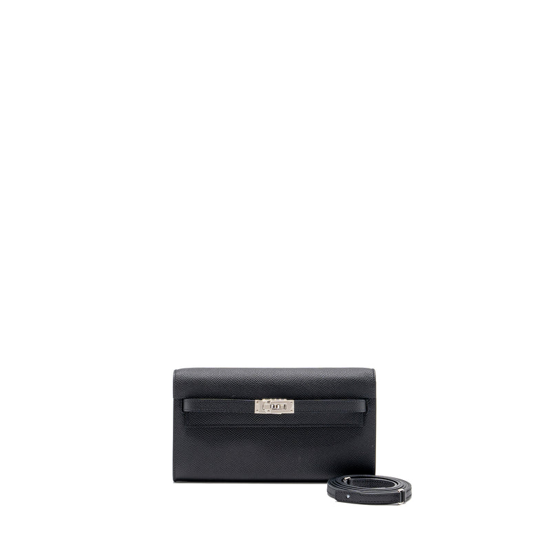 Hermes Kelly To Go Epsom Black SHW Stamp U