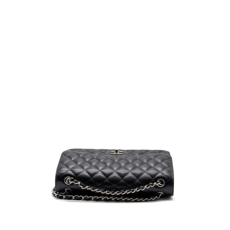 CHANEL JUMBO CLASSIC DOUBLE FLAP Caviar BLACK SHW