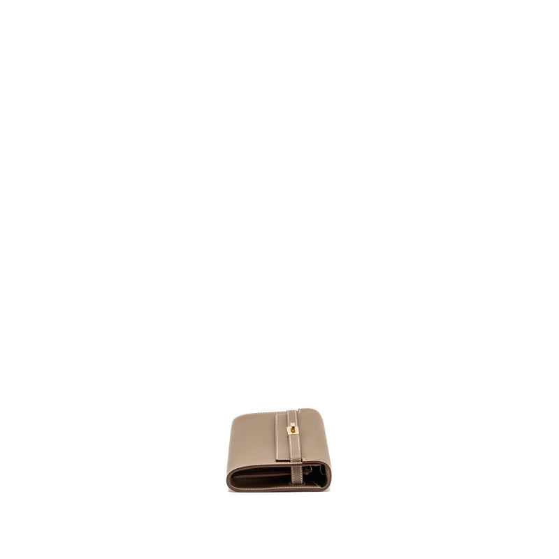 Hermes kelly to go Evercolor Etoupe GHW stamp W