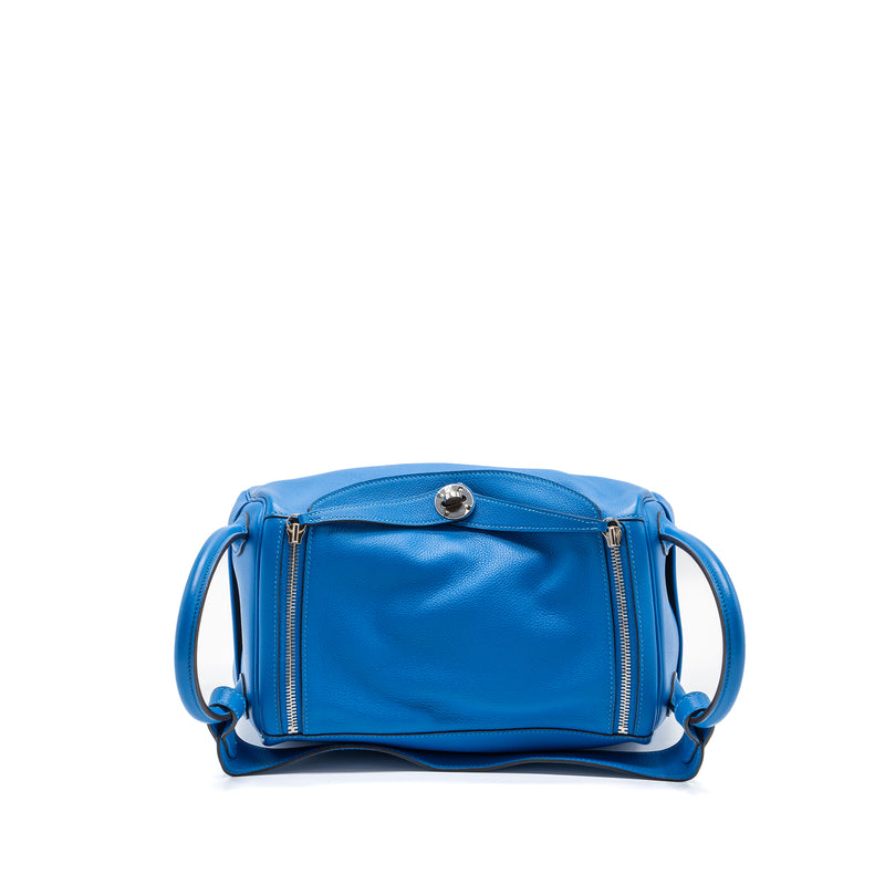 HERMES HERMES Lindy 30  Evercolor  Blue Hydra SHW STAMP X
