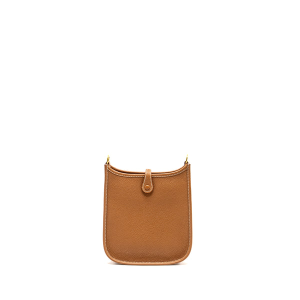 Hermes Mini Evelyne Taurillon Maurice Gold GHW STAMP Z