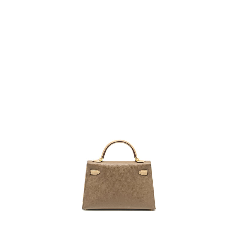 Hermes mini kelly II special order Epsom etoupe / trench GHW stamp B