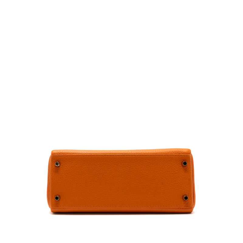 Hermes kelly 28 clemence leather 93 orange GHW stamp X