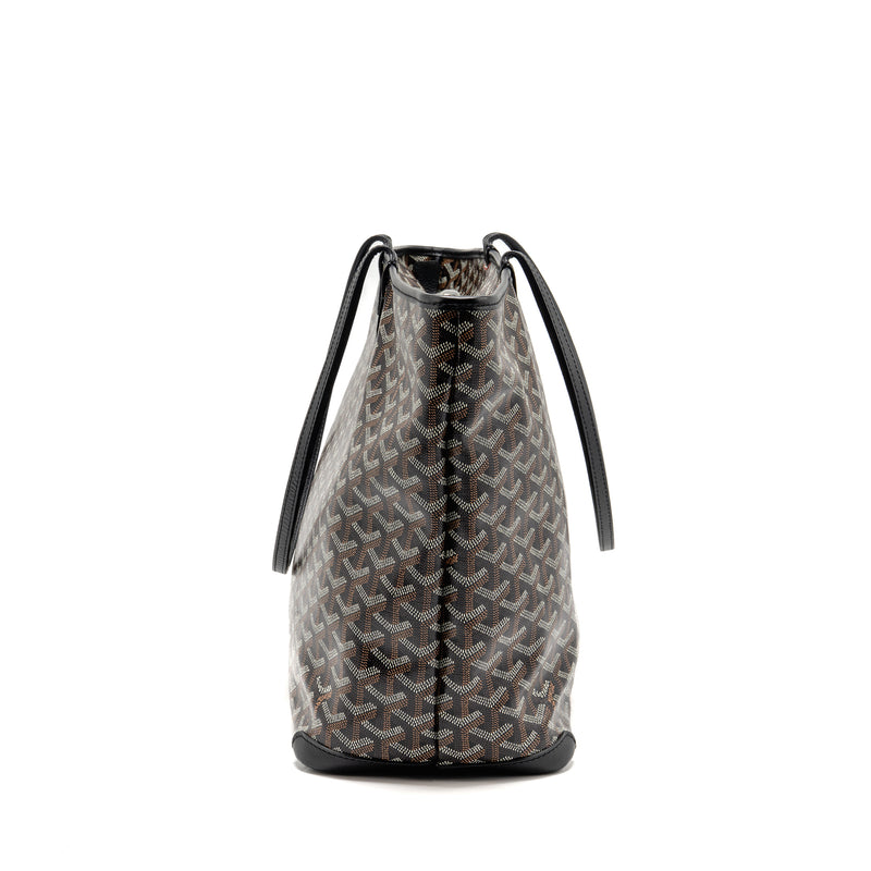 Goyard Artois MM Tote Bag Goyardine Canvas/Calfskin Black SHW