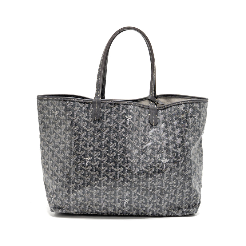 Goyard Saint Louis PM Tote Goyardine Canvas/Calfskin Grey SHW