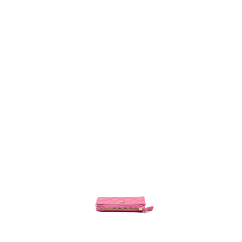 Chanel zippy key ring pouch caviar pink LGHW