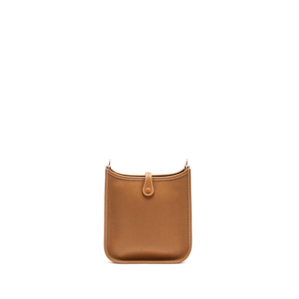 Hermes Mini Evelyne Taurillon Maurice Gold SHW stamp Z