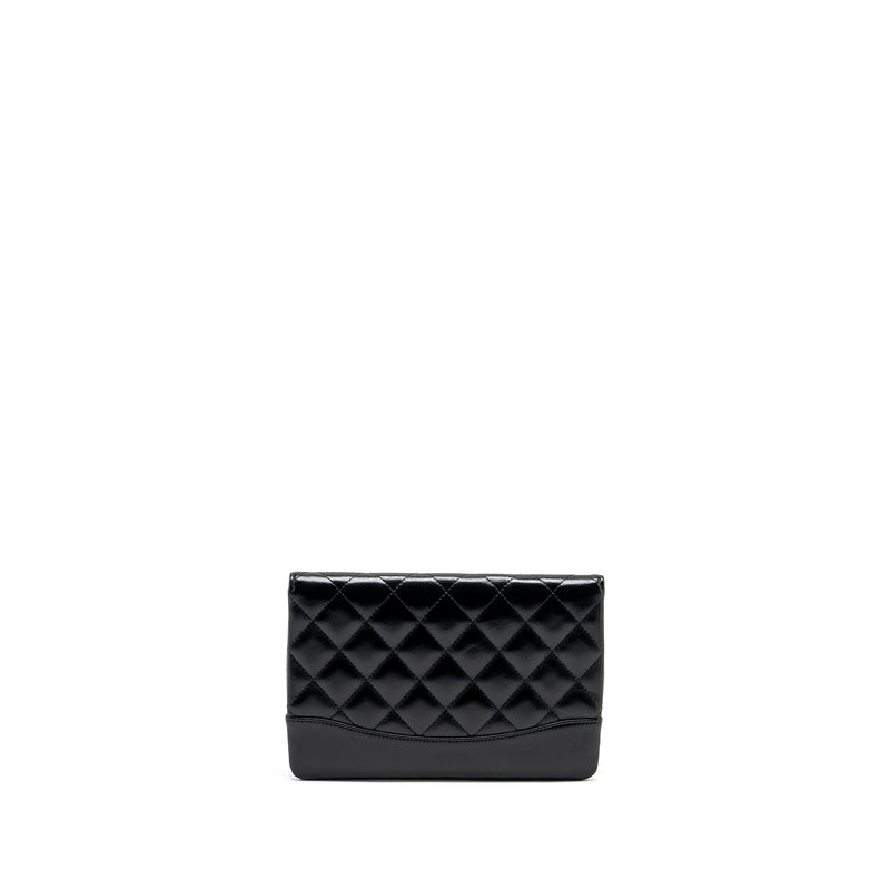 Chanel 24S Mini 31 Clutch Shiny lambskin Black LGHW (Microchip)