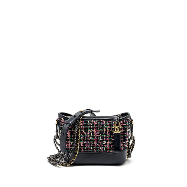 Chanel Small Gabrielle Hobo Bag Tweed/Calfskin Multicolour/multicolour hardware