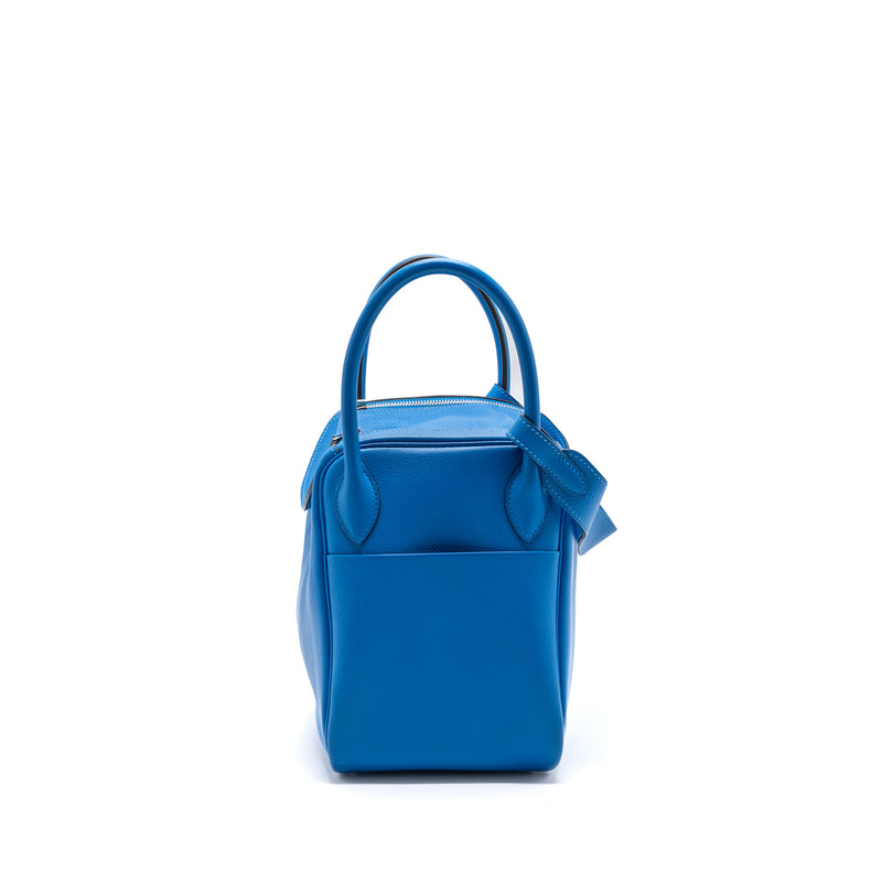 HERMES HERMES Lindy 30  Evercolor  Blue Hydra SHW STAMP X