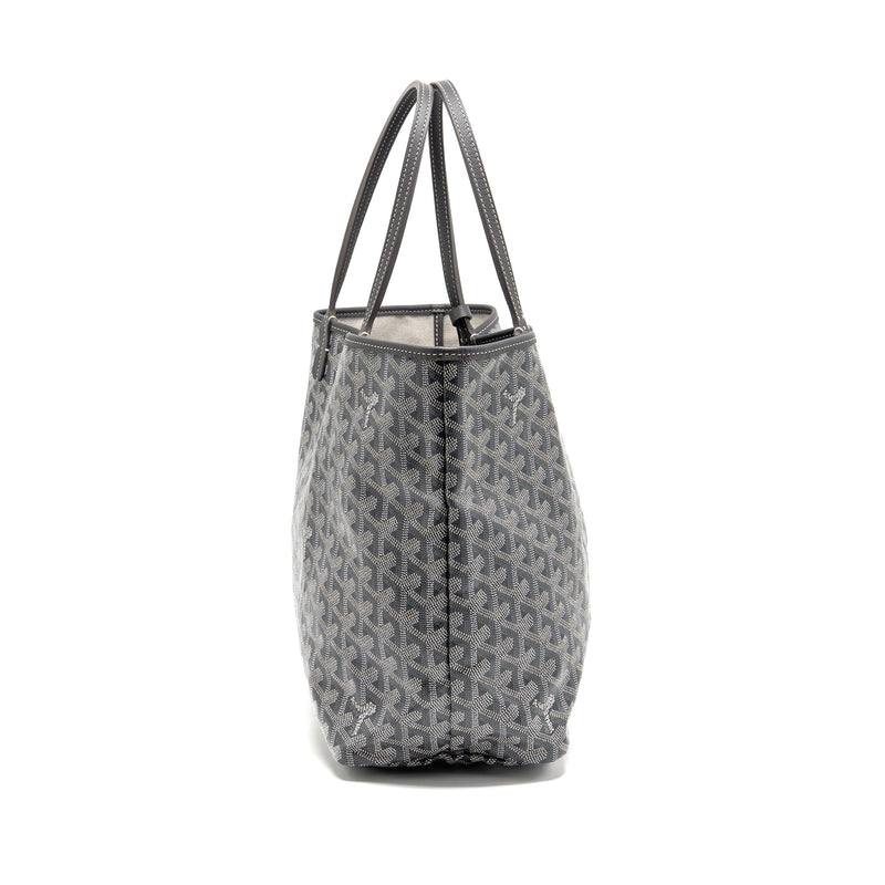 Goyard Saint Louis PM Tote Goyardine Canvas/Calfskin Grey SHW