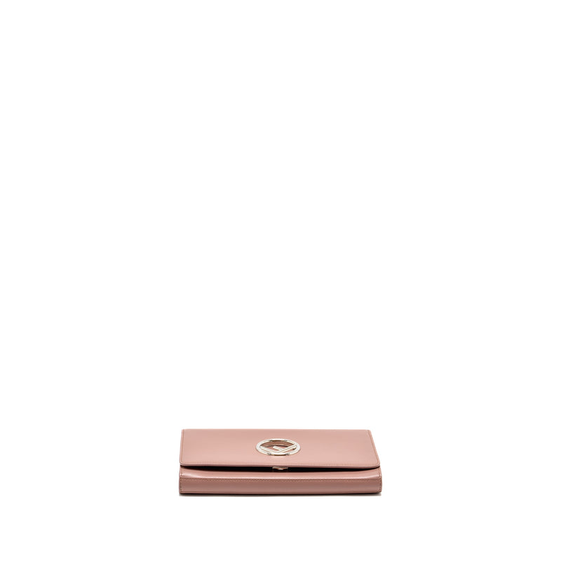 Fendi Logo Crossbody Bag Calfskin Light Pink SHW