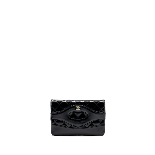 Chanel 24S Mini 31 Clutch Shiny lambskin Black LGHW (Microchip)