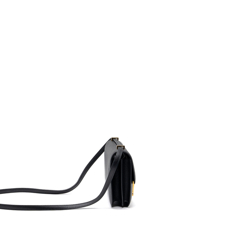Hermes Mini Constance Epsom Black GHW Stamp U