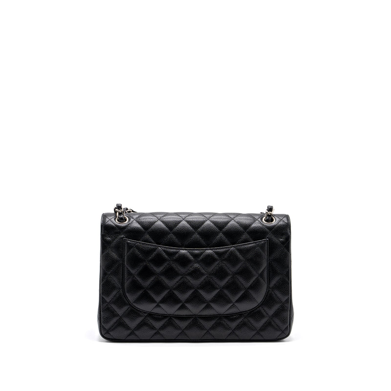 CHANEL JUMBO CLASSIC DOUBLE FLAP Caviar BLACK SHW