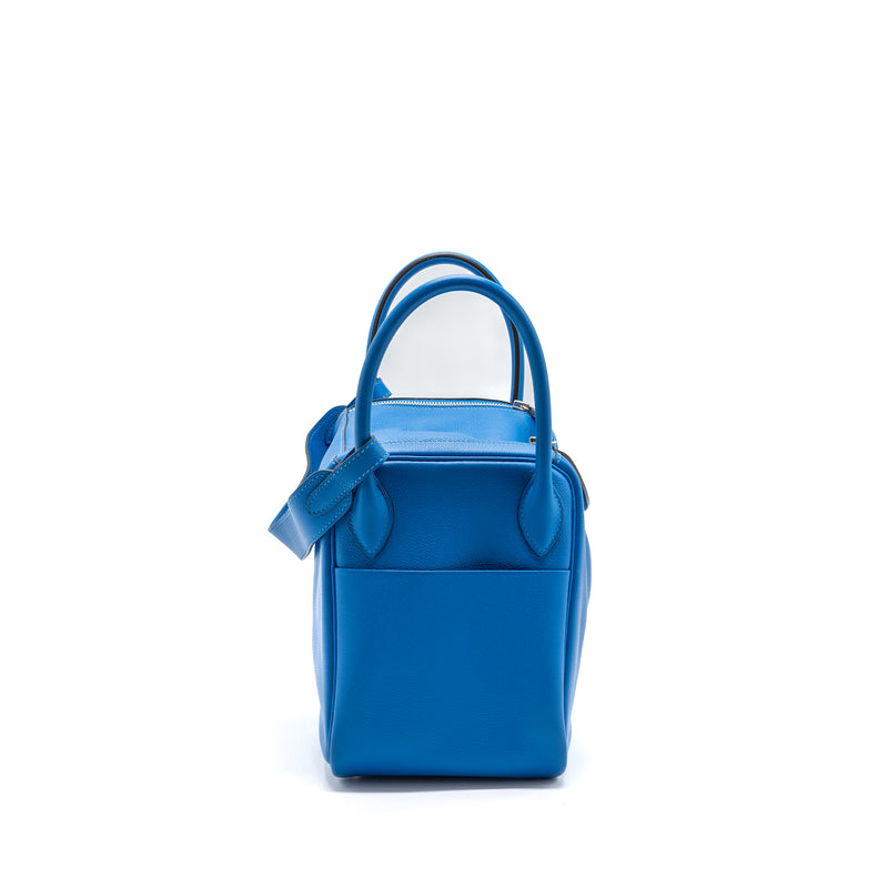 HERMES HERMES Lindy 30  Evercolor  Blue Hydra SHW STAMP X