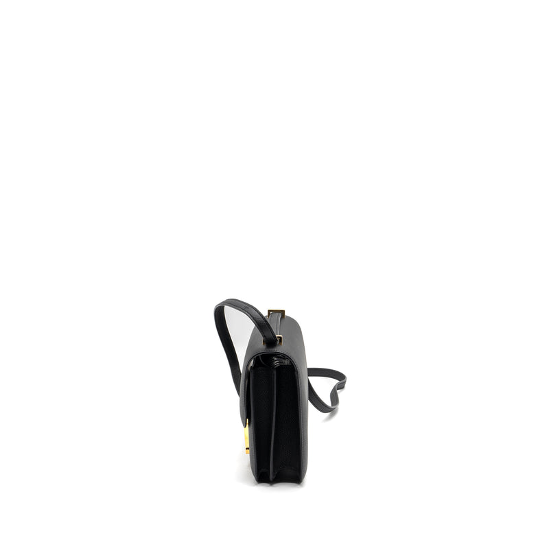 Hermes Mini Constance Epsom Black GHW Stamp Z