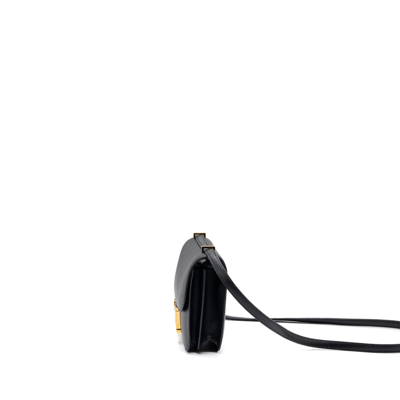Hermes Mini Constance Epsom Black GHW Stamp U