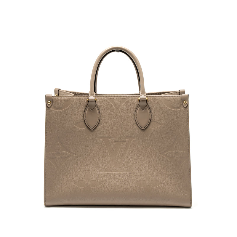 Louis Vuitton On The Go MM Monogram Empreinte Tourterelle GHW