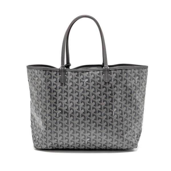 Goyard Saint Louis PM Tote Goyardine Canvas/Calfskin Grey SHW