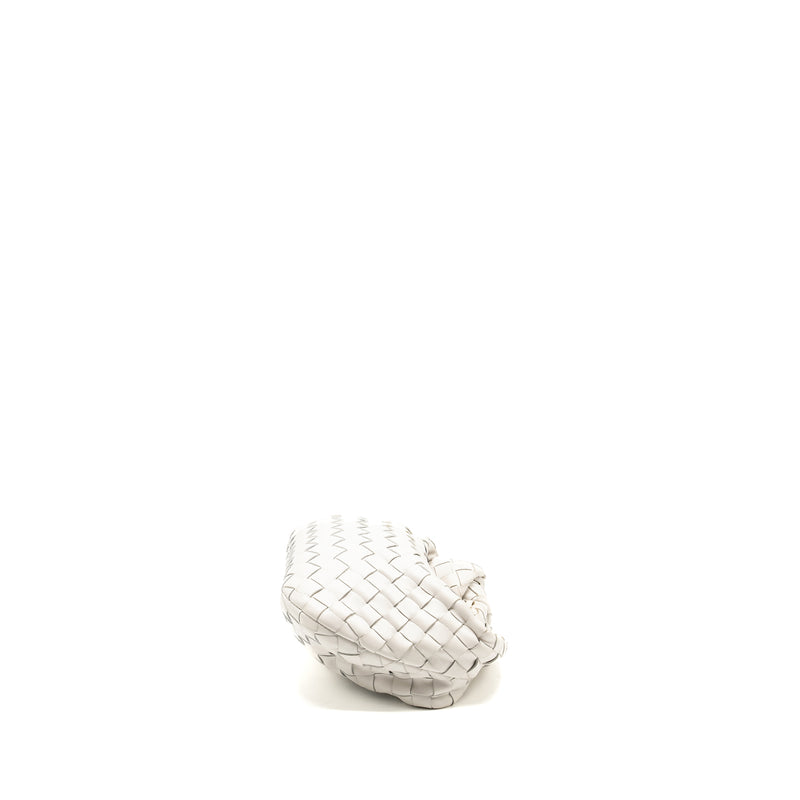 Bottega Veneta Mini Jodie Lambskin Chalk SHW