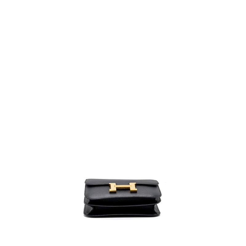 Hermes Mini Constance Epsom Black GHW Stamp U