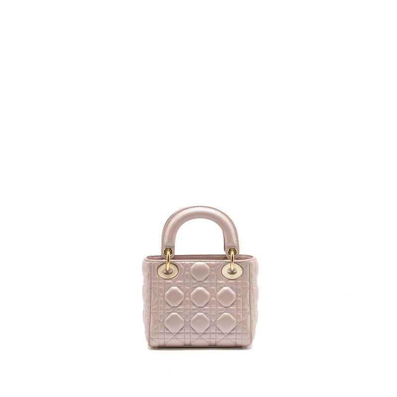 Dior Mini Lady Dior lambskin light pink LGHW