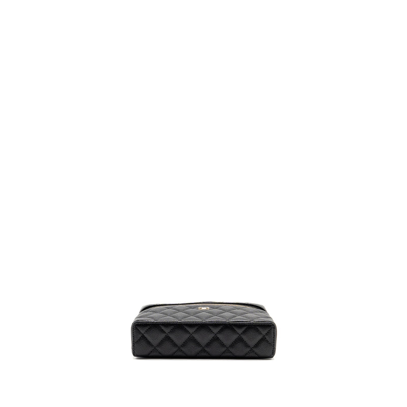 Chanel Top Handle vanity with chain caviar black LGHW (microchip)