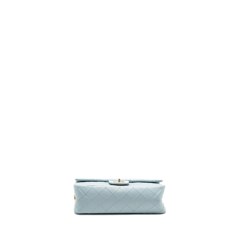 Chanel Small 2.55 226 reissue double flap bag calfskin light blue GHW (microchip)
