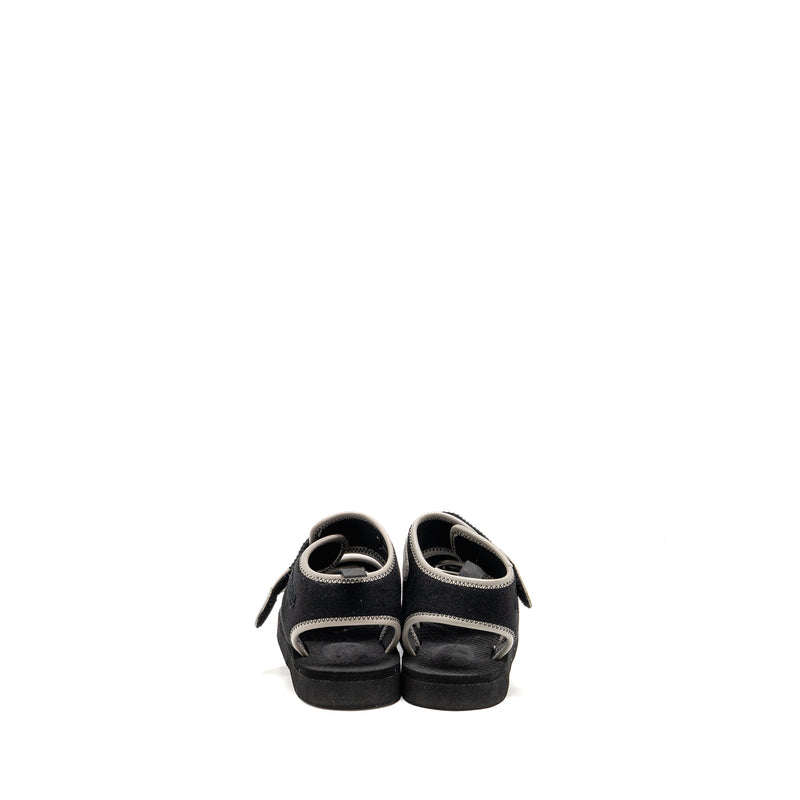 Chanel Size 36 Jersey Coco Strap Sandals Black/White