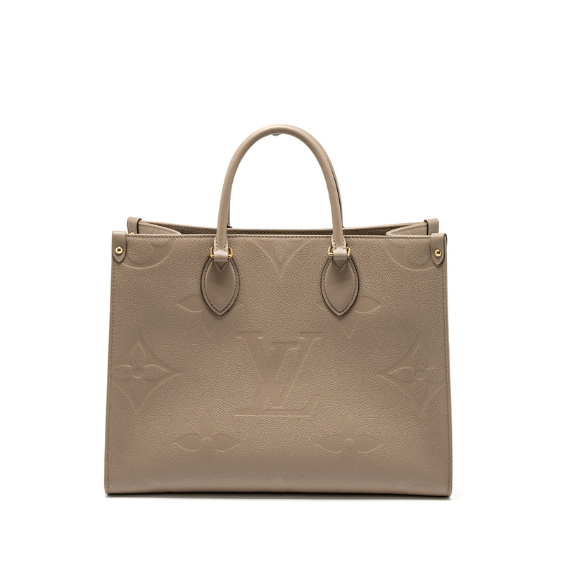 Louis Vuitton On The Go MM Monogram Empreinte Tourterelle GHW