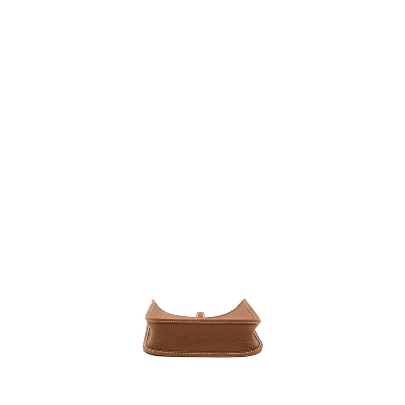 Hermes Mini Evelyne Clemence Gold/Cornaline-Blanc SHW Stamp Y