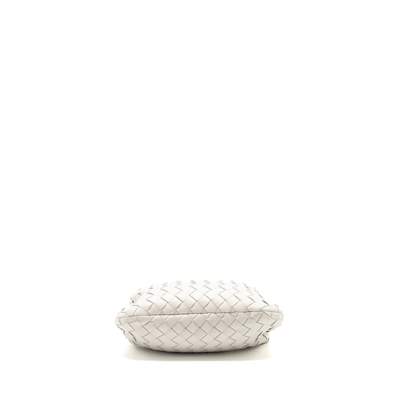 Bottega Veneta Mini Jodie Lambskin Chalk SHW