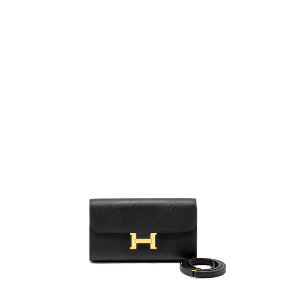 Hermes Constance to go epsom black GHW stamp U