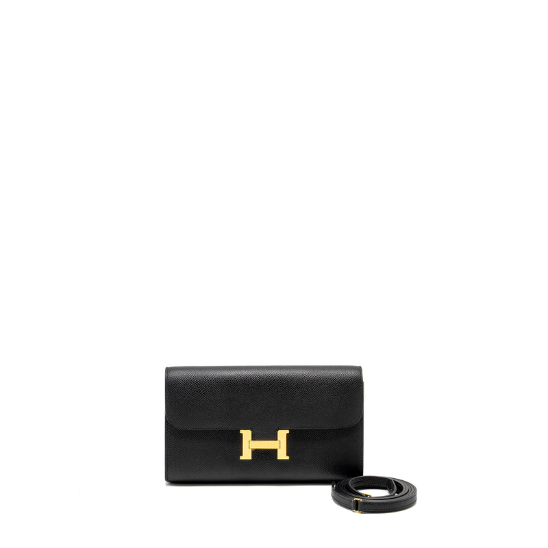 Hermes Constance to go epsom black GHW stamp U