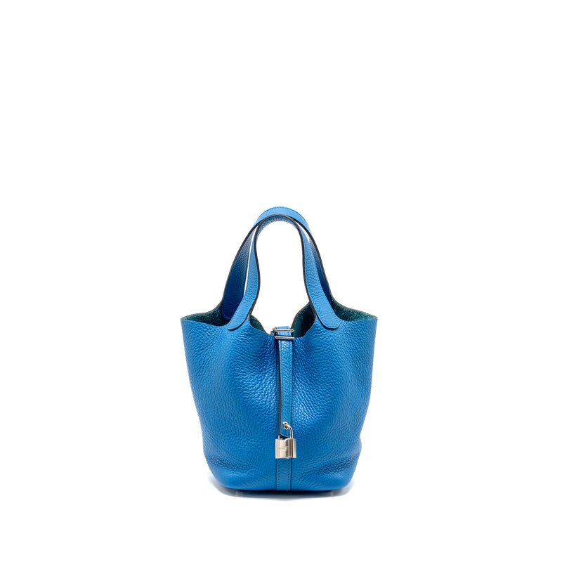 Hermes Picotin 18 Lock Bag Clemence B3 Bleu Zanzibar SHW Stamp A