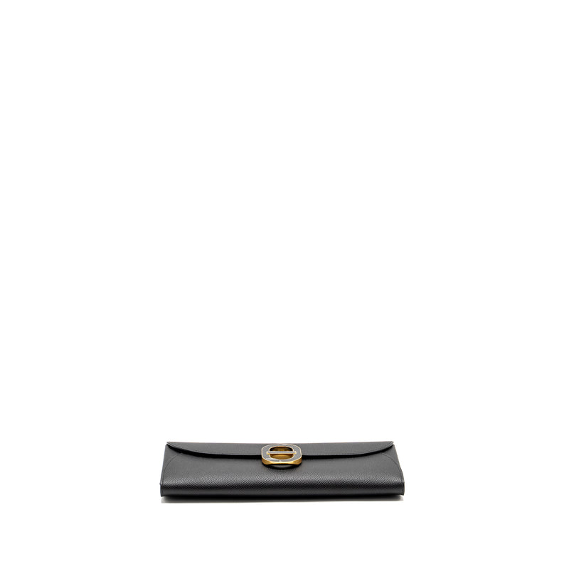 Hermes Maillon To Go wallet epsom black enermal buckle GHW stamp W
