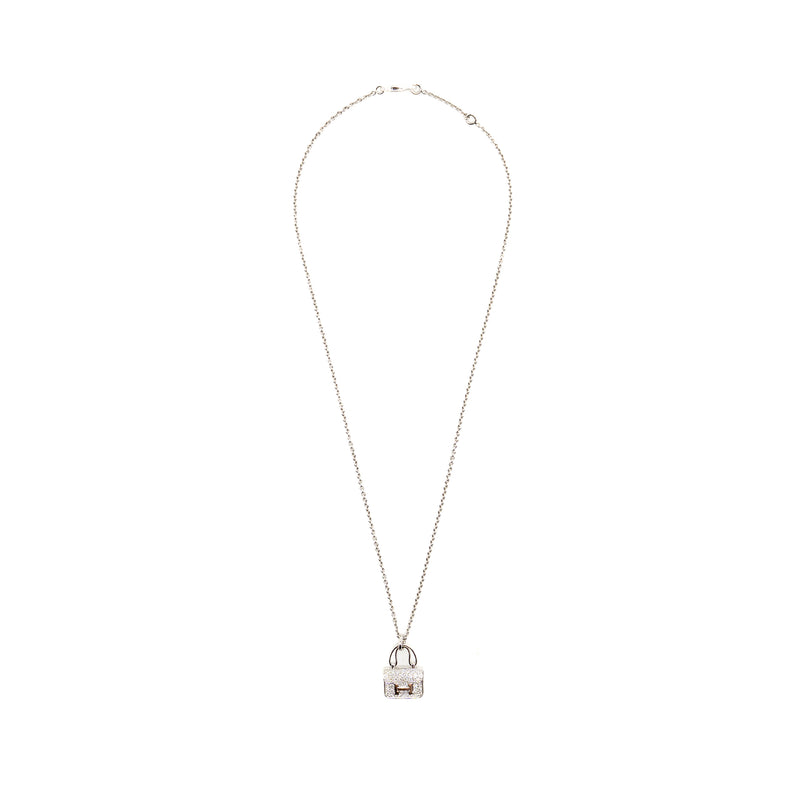 Hermes Constance Amulette Pendant White Gold Diamonds