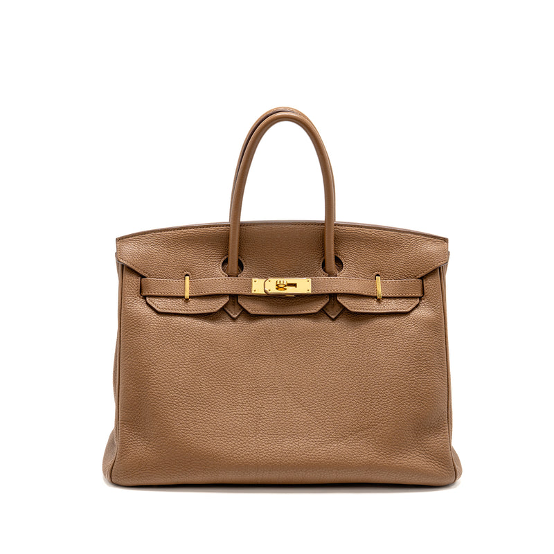 Hermes Birkin 35 Togo Alezan GHW stamp square M