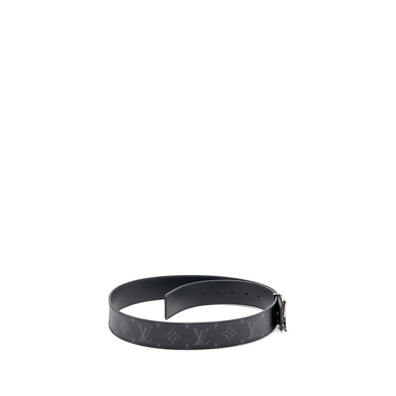 Louis Vuitton size 95 LV Initiales 40mm reversible belt black with dark ruthenium buckle