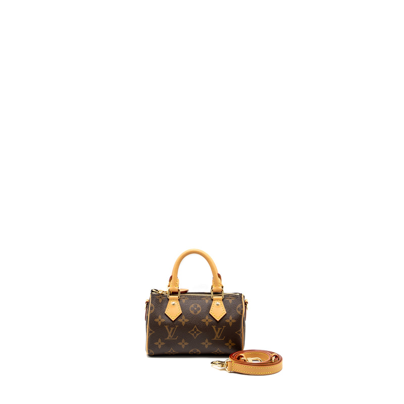 Louis Vuitton Nano Speedy Monogram Canvas GHW (New Version)