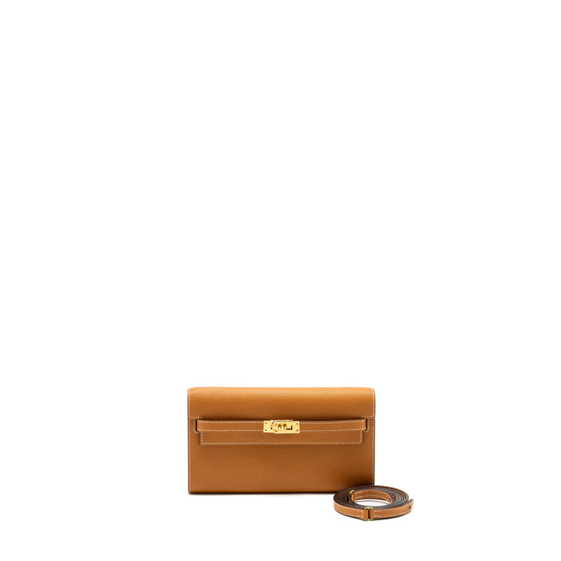 Hermes Kelly to Go Epsom Toffee GHW Stamp B