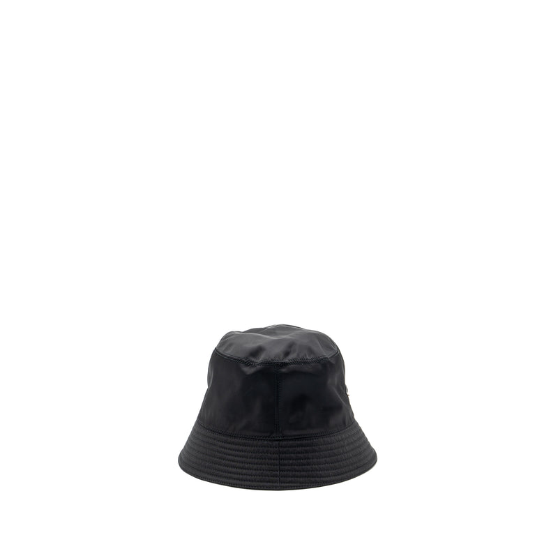 Prada size L re-nylon bucket hat black SHW